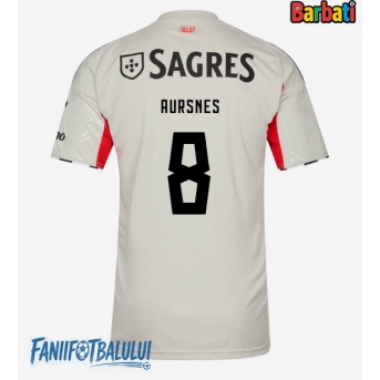 Benfica Fredrik Aursnes #8 Tricou Fotbal Replică 2025-26 Barbati Deplasare